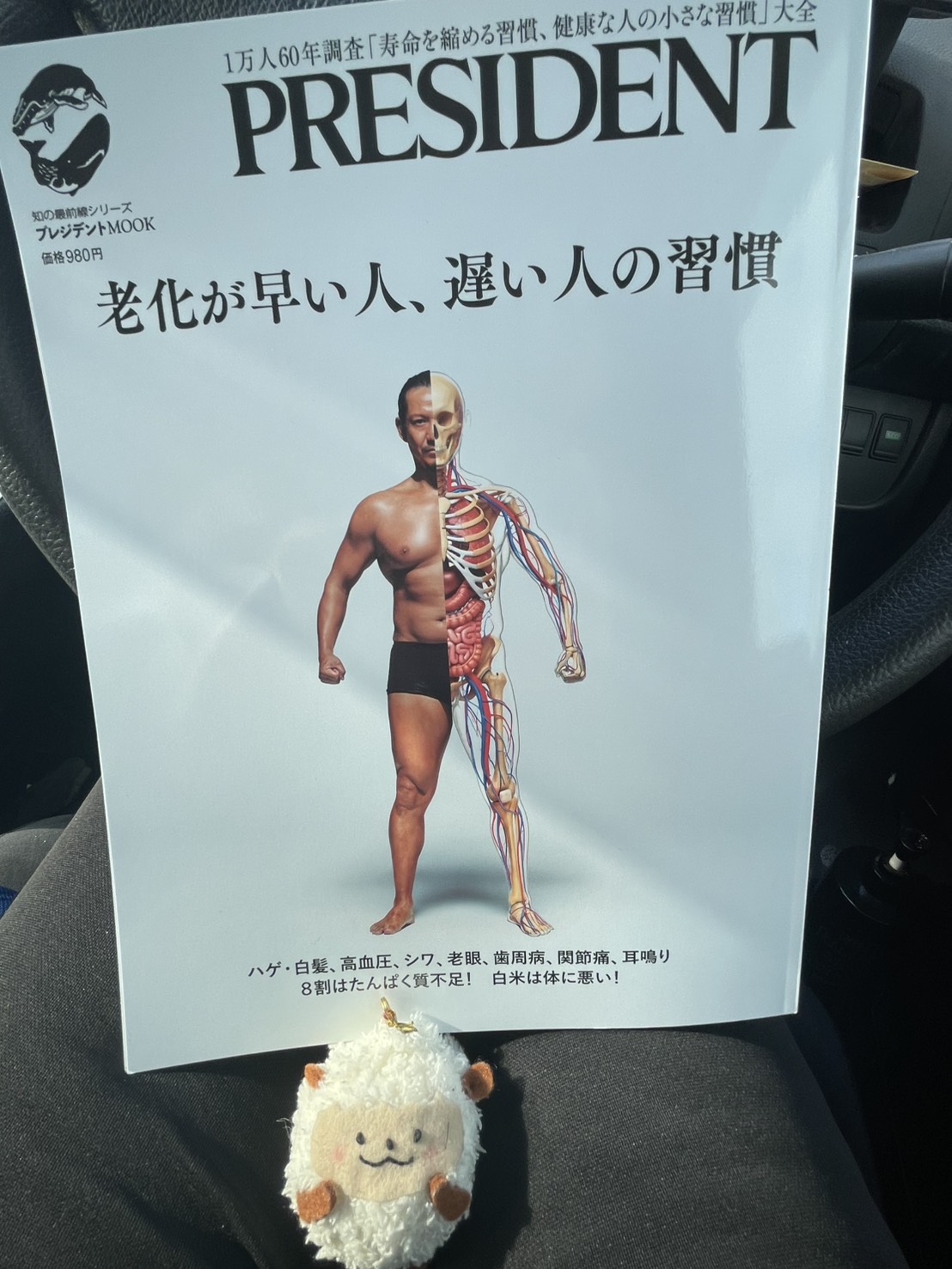 健康雑誌とゆりパカちゃん